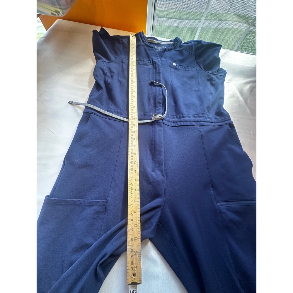Fabletics Navy Blue Scrub Jumpsuit Short Sleeve Jogger 2X - Picture 8 of 9